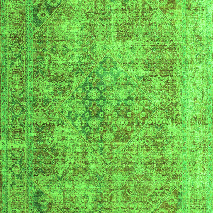 Serging Thickness of Machine Washable Abstract Green Contemporary Area Rugs, wshcon1169grn