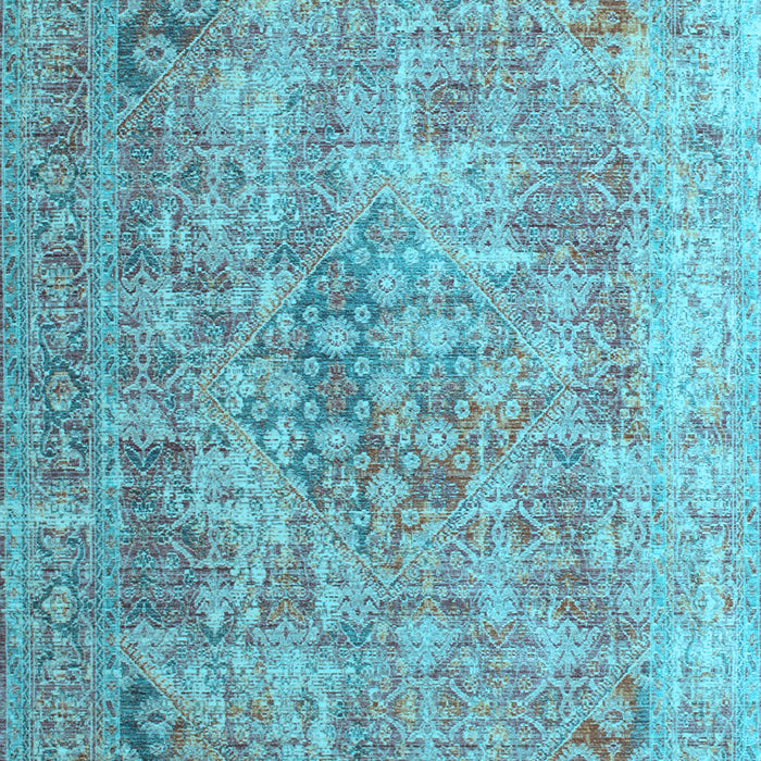 Abstract Light Blue Contemporary Rug, con1169lblu