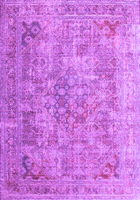 Abstract Purple Contemporary Rug, con1169pur