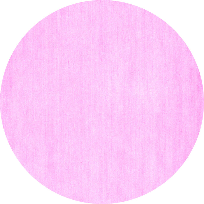 Round Machine Washable Abstract Pink Contemporary Rug, wshcon116pnk