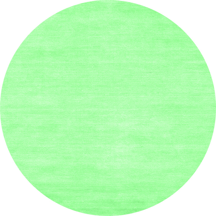 Round Abstract Emerald Green Contemporary Rug, con116emgrn