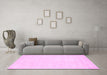 Machine Washable Abstract Pink Contemporary Rug in a Living Room, wshcon116pnk