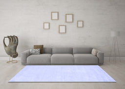 Machine Washable Abstract Blue Contemporary Rug in a Living Room, wshcon116blu