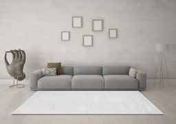 Machine Washable Abstract Gray Contemporary Rug in a Living Room,, wshcon116gry