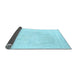 Sideview of Abstract Light Blue Contemporary Rug, con116lblu