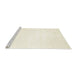 Serging Thickness of Machine Washable Contemporary Blanched Almond Beige Rug, wshcon117