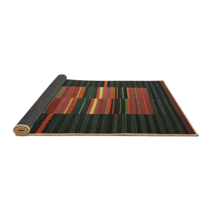 Thickness of Contemporary Army Green Modern Rug, con1170