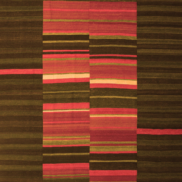 Serging Thickness of Machine Washable Abstract Orange Contemporary Area Rugs, wshcon1170org