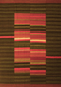 Abstract Orange Contemporary Rug, con1170org