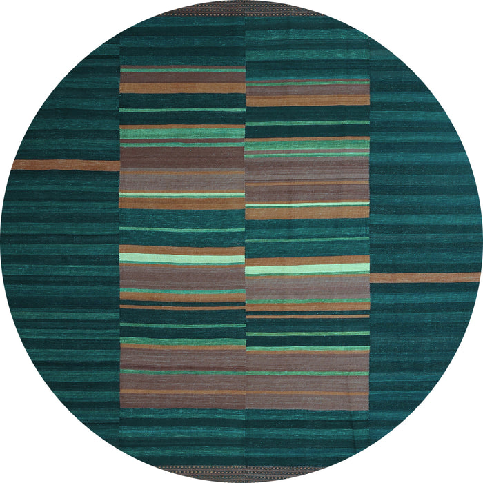 Round Machine Washable Abstract Light Blue Contemporary Rug, wshcon1170lblu