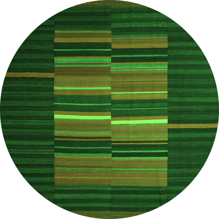 Machine Washable Abstract Green Contemporary Area Rugs, wshcon1170grn