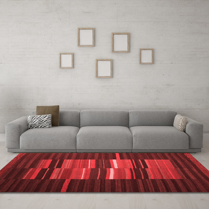 Contemporary Red Washable Rugs
