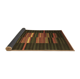 Sideview of Abstract Brown Contemporary Rug, con1170brn