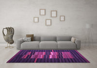 Machine Washable Abstract Purple Contemporary Rug, wshcon1170pur