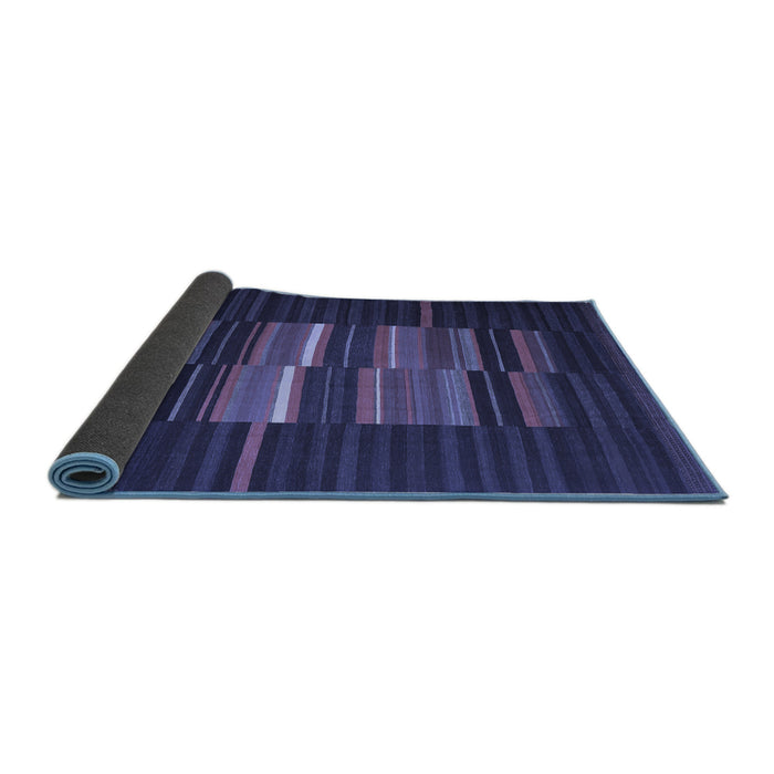 Sideview of Abstract Blue Contemporary Rug, con1170blu
