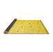 Sideview of Solid Yellow Modern Rug, con1171yw