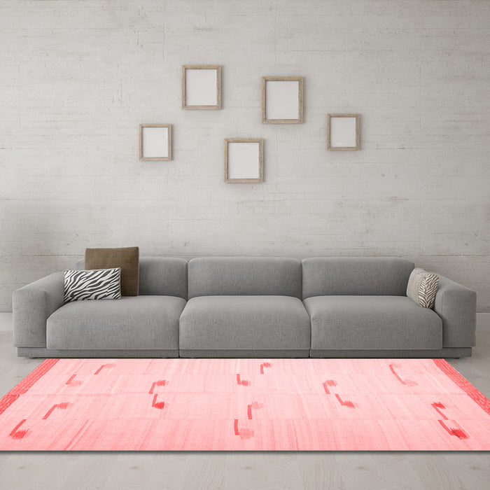 Modern Red Washable Rugs