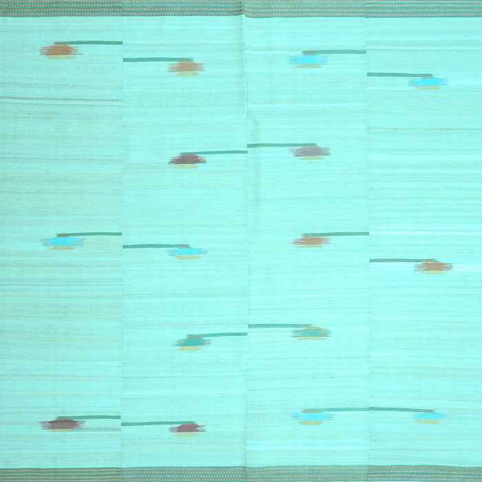 Square Machine Washable Solid Light Blue Modern Rug, wshcon1171lblu