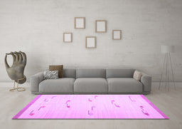 Machine Washable Solid Purple Modern Area Rugs in a Living Room, wshcon1171pur
