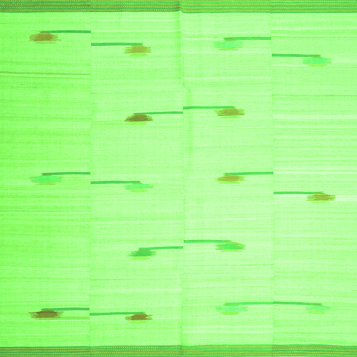 Round Machine Washable Solid Green Modern Area Rugs, wshcon1171grn