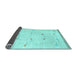 Sideview of Solid Light Blue Modern Rug, con1171lblu