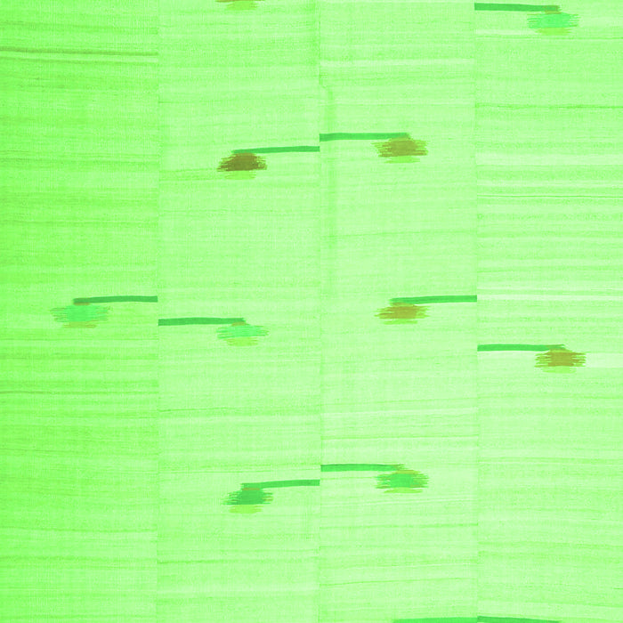 Serging Thickness of Machine Washable Solid Green Modern Area Rugs, wshcon1171grn