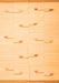 Solid Orange Modern Rug, con1171org