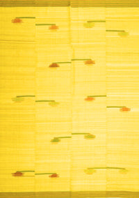 Solid Yellow Modern Rug, con1171yw