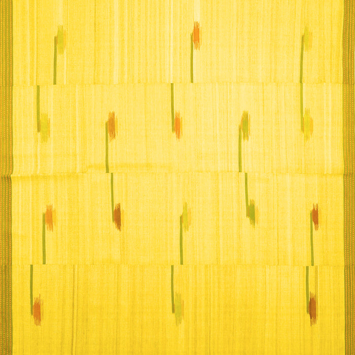 Square Solid Yellow Modern Rug, con1171yw