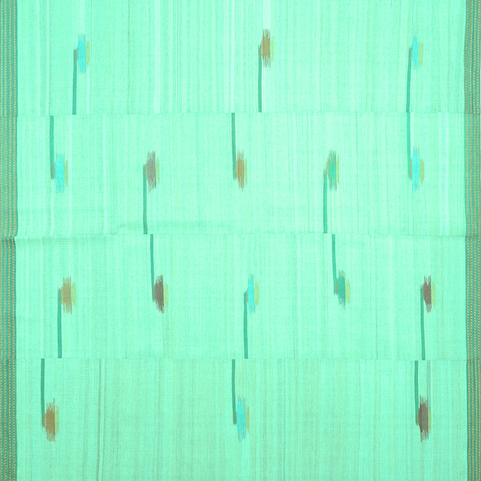 Square Solid Turquoise Modern Rug, con1171turq