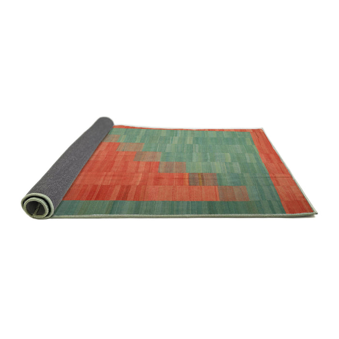 Thickness of Contemporary Green Modern Rug, con1172
