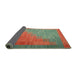 Thickness of Contemporary Green Modern Rug, con1172