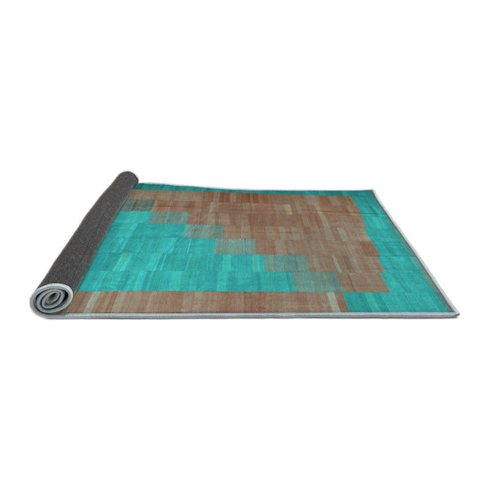 Sideview of Abstract Light Blue Contemporary Rug, con1172lblu