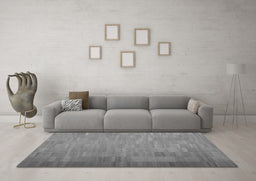 Machine Washable Abstract Gray Contemporary Rug in a Living Room,, wshcon1172gry