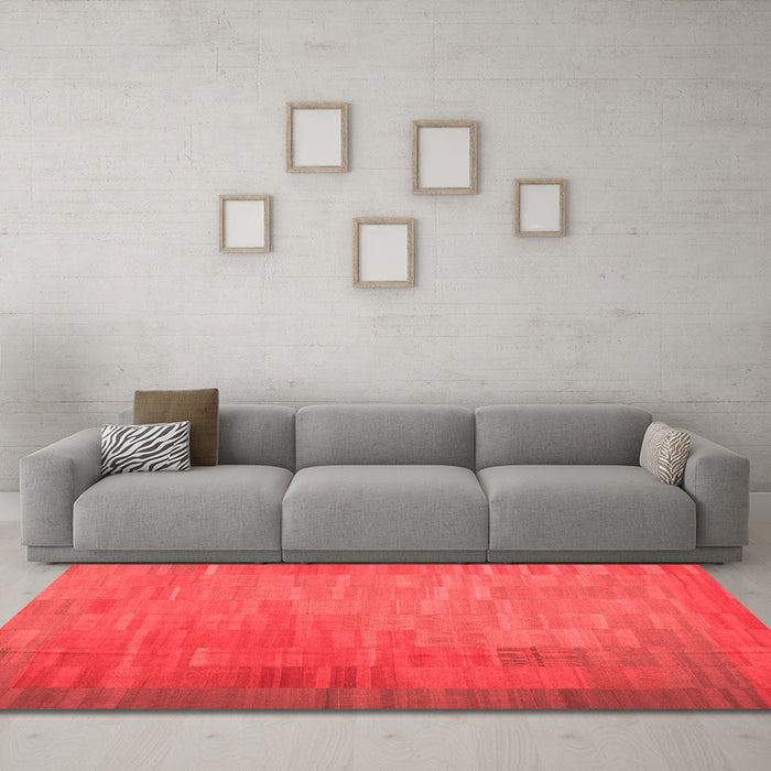 Contemporary Red Washable Rugs