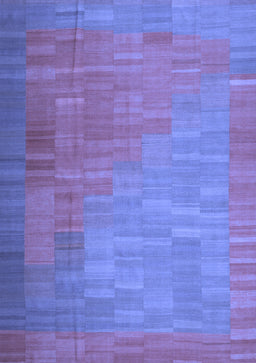 Abstract Blue Contemporary Rug, con1172blu