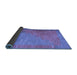 Sideview of Abstract Blue Contemporary Rug, con1172blu