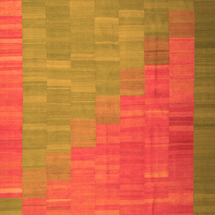 Abstract Orange Contemporary Rug, con1172org