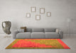 Machine Washable Abstract Orange Contemporary Area Rugs in a Living Room, wshcon1172org