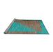 Sideview of Machine Washable Abstract Light Blue Contemporary Rug, wshcon1172lblu