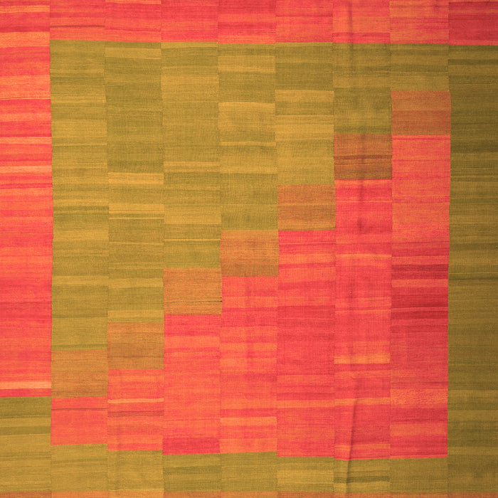 Serging Thickness of Abstract Orange Contemporary Rug, con1172org