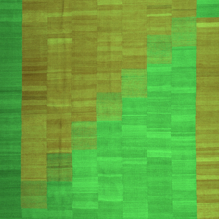 Serging Thickness of Machine Washable Abstract Green Contemporary Area Rugs, wshcon1172grn