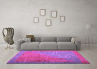 Machine Washable Abstract Purple Contemporary Rug, wshcon1172pur