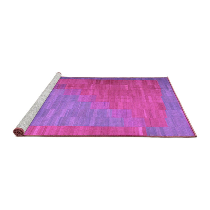 Sideview of Machine Washable Abstract Purple Contemporary Area Rugs, wshcon1172pur