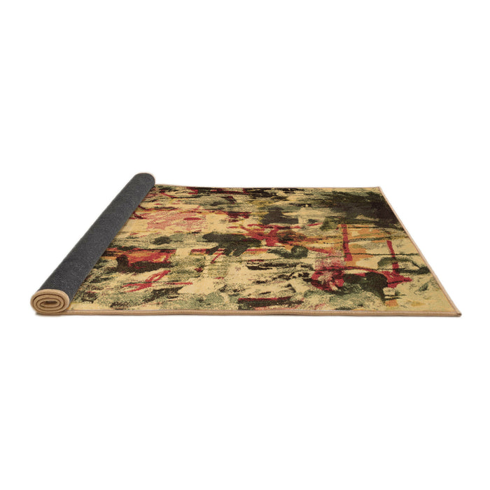 Sideview of Abstract Brown Contemporary Rug, con1173brn
