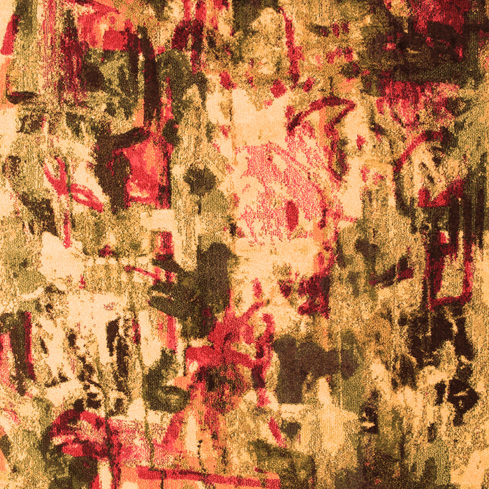 Serging Thickness of Machine Washable Abstract Orange Contemporary Area Rugs, wshcon1173org