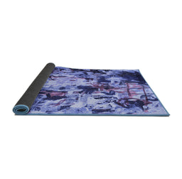 Sideview of Abstract Blue Contemporary Rug, con1173blu