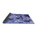 Sideview of Abstract Blue Contemporary Rug, con1173blu