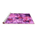 Sideview of Machine Washable Abstract Pink Contemporary Rug, wshcon1173pnk