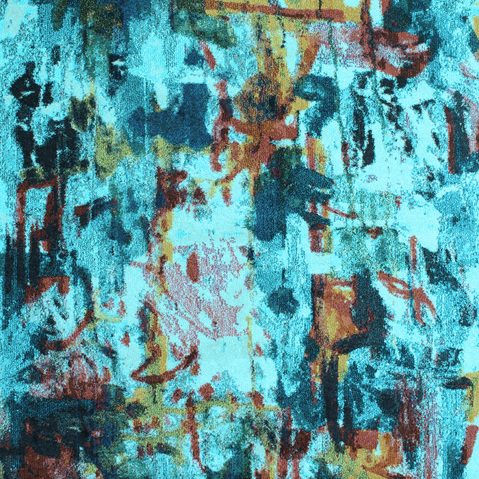 Abstract Light Blue Contemporary Rug, con1173lblu